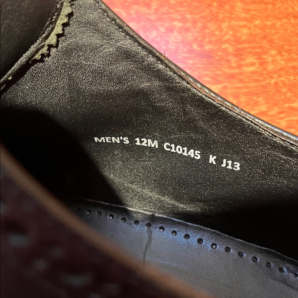 Cole Haan Leather Wing Tip Oxford Black Dress Shoe Size 12 Medium - Picture 3 of 11